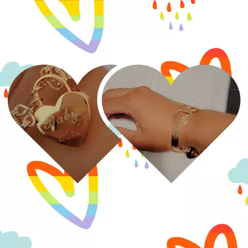 I got a cuff!!! We signed our contract!! I'm officially hers. I'm Daddy's Baby Girl. Yaaaay!!! 😇😊