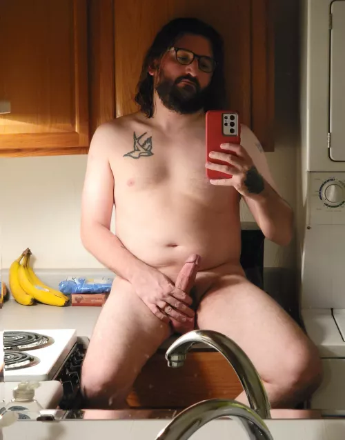 I got a little chub. I hope my body is soft enough, because it's the only thing that's soft here...