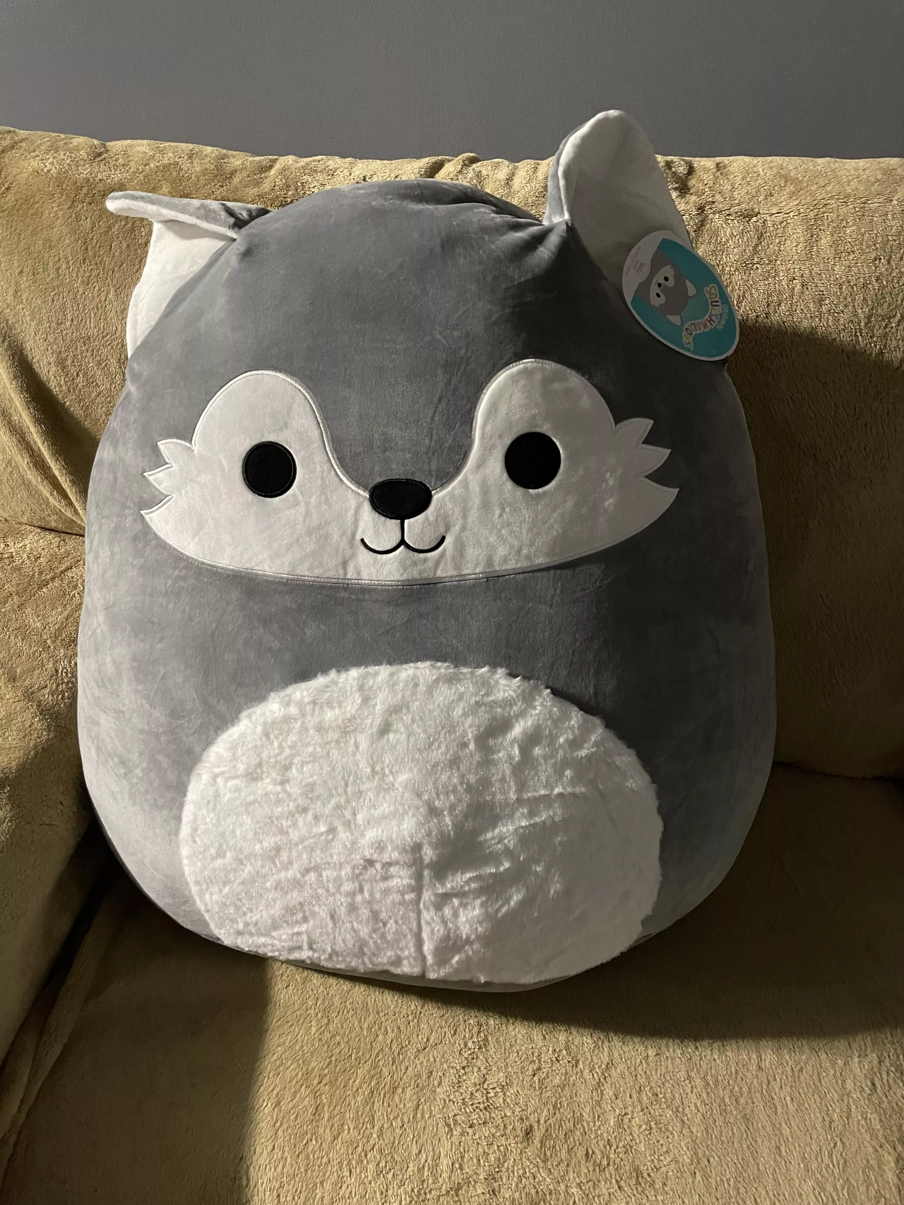 I got my first squishmellow!!! He is amazing and huge and perfect for cuddles and I love him 🥺💚 I tried showing a couple people outside of here but have been told in strange since I got one and I’m almost 26..but no regrets here!