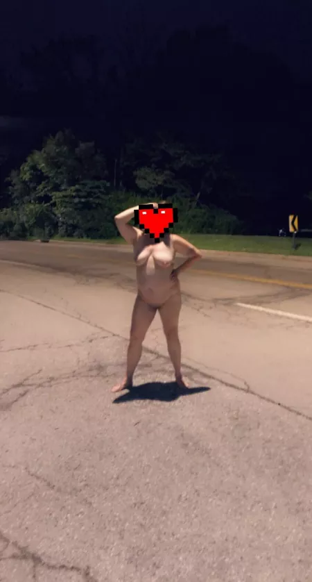 I had to pose quickly before another car came...