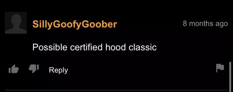 I have a feeling that this one comment could be under almost any video and still make sense.