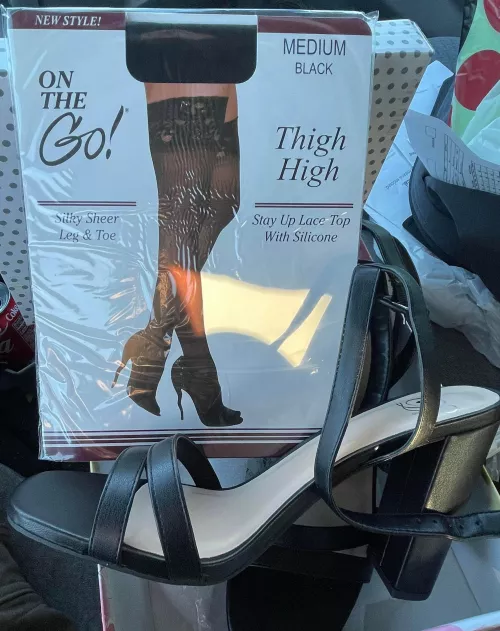 I have these brand new thigh highs and size 10 heels that need a new home. I Will send them to the right lady.