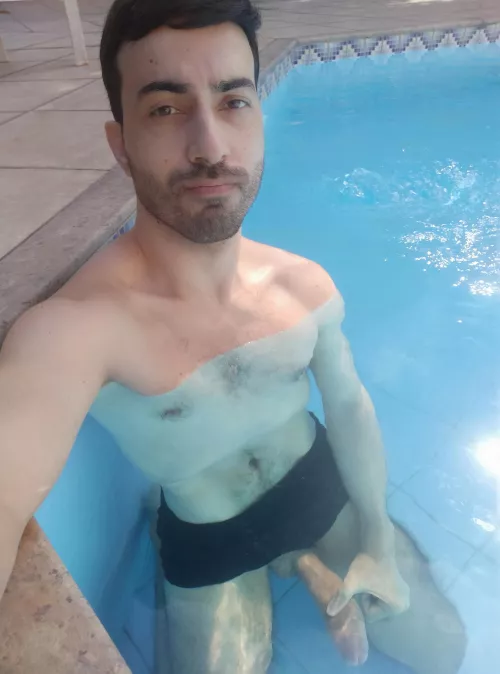 I hope the cameras didn't catch me. π Public pool in my building.