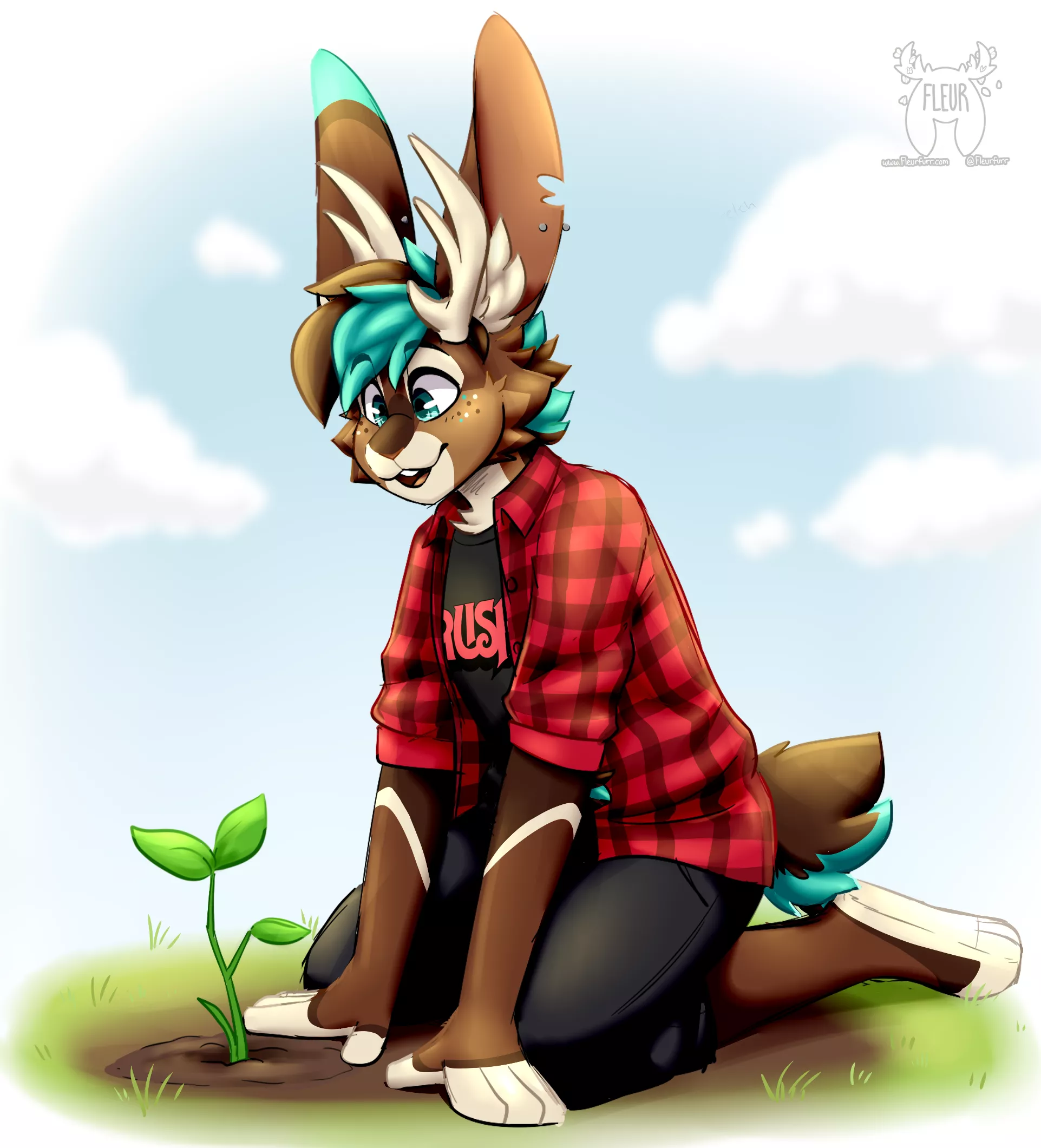 I hope their planting some carrots~ uwu (Art by me: @Fleurfurr on Twitter)
