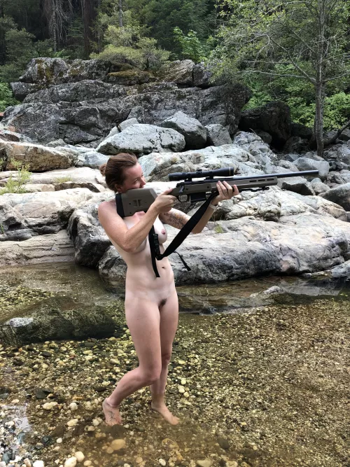 I hope this is ok. But we were so far in we had a surprise cougar checking us out. No cougars were harmed in the filming of this BTW :)
