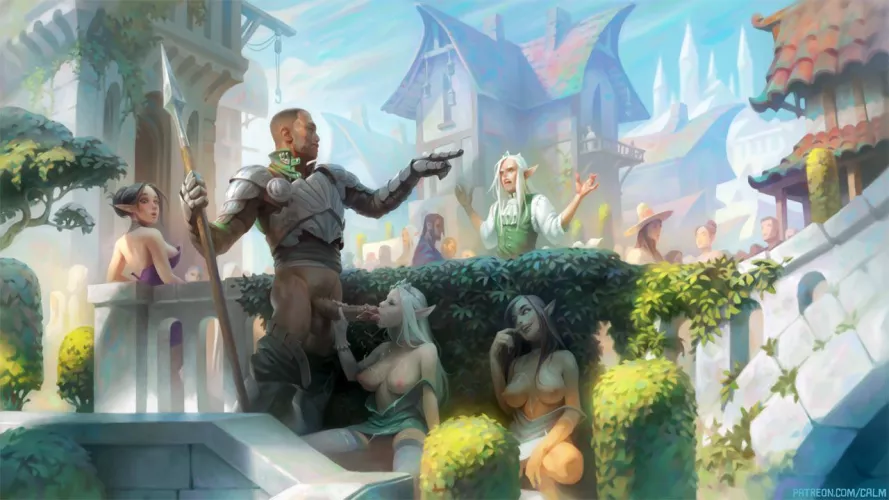 “I… I think I saw her heading that way, my lord!” (Calm) [Original Characters]