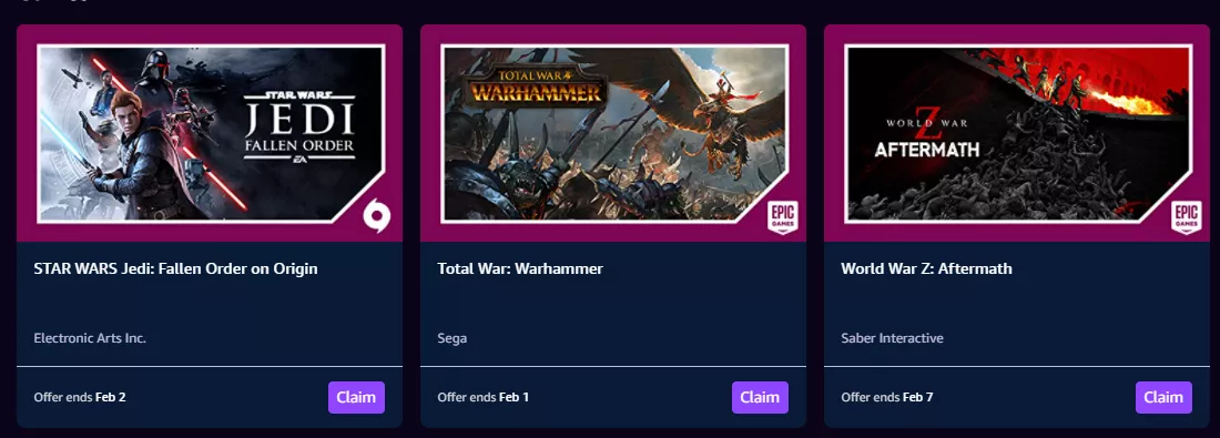 I just need to thank whoever working on twitch prime for making their game rewards SO much better, Fallen Order, Total Warhammer, are amazing games! So thank you to whoever working at twitch who works on prime