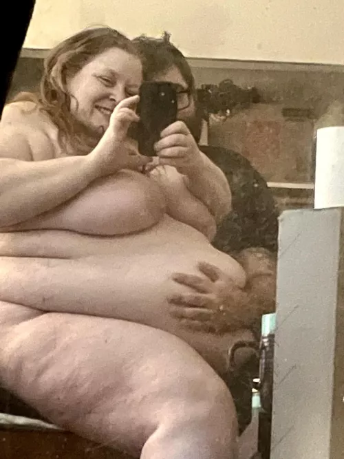 I keep the mirror by the bed to catch these adorable moments. I love us so much