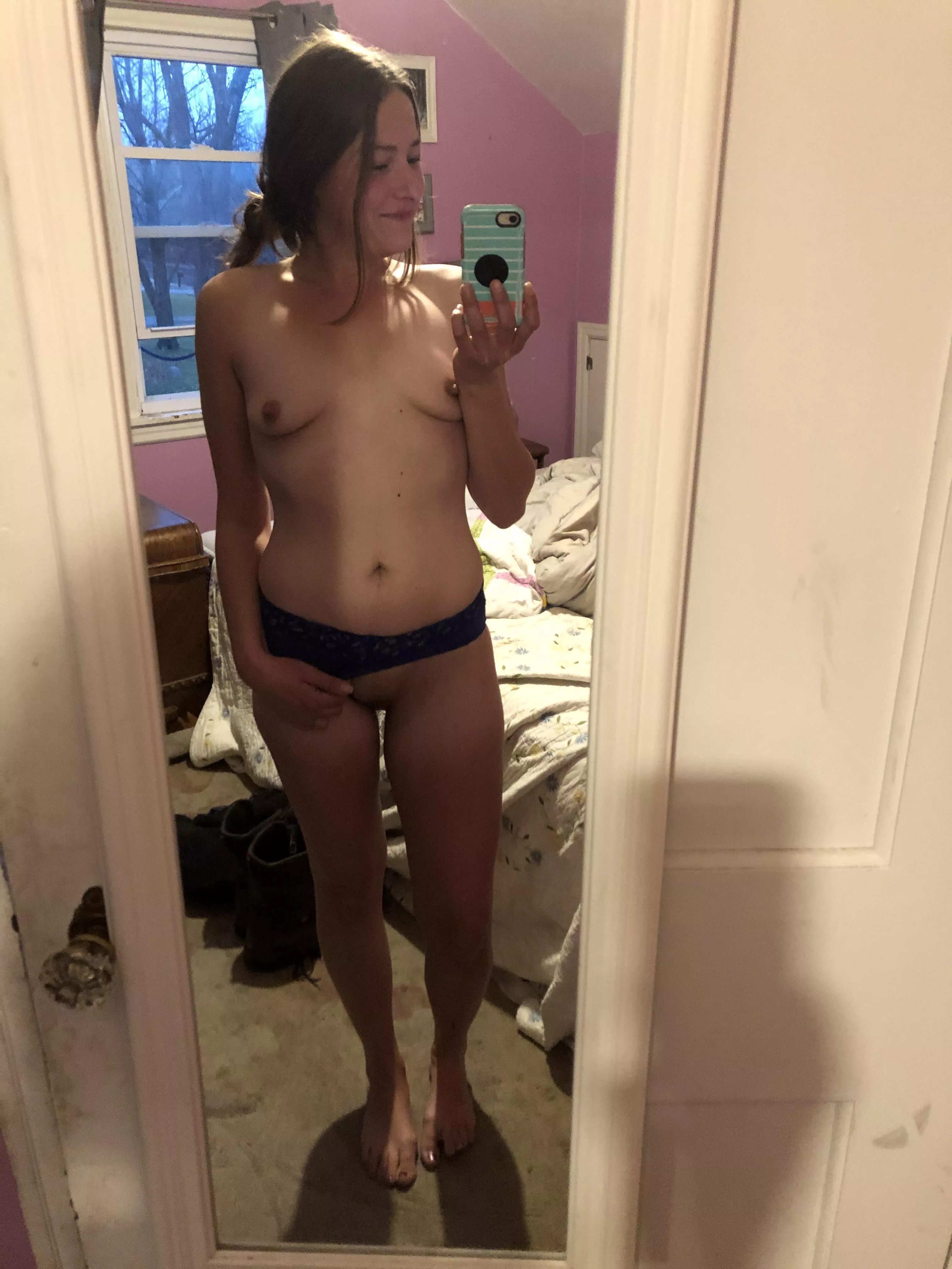 I know it’s hard to see but my face is on fire from our morning session 🤣🥰 (OC)