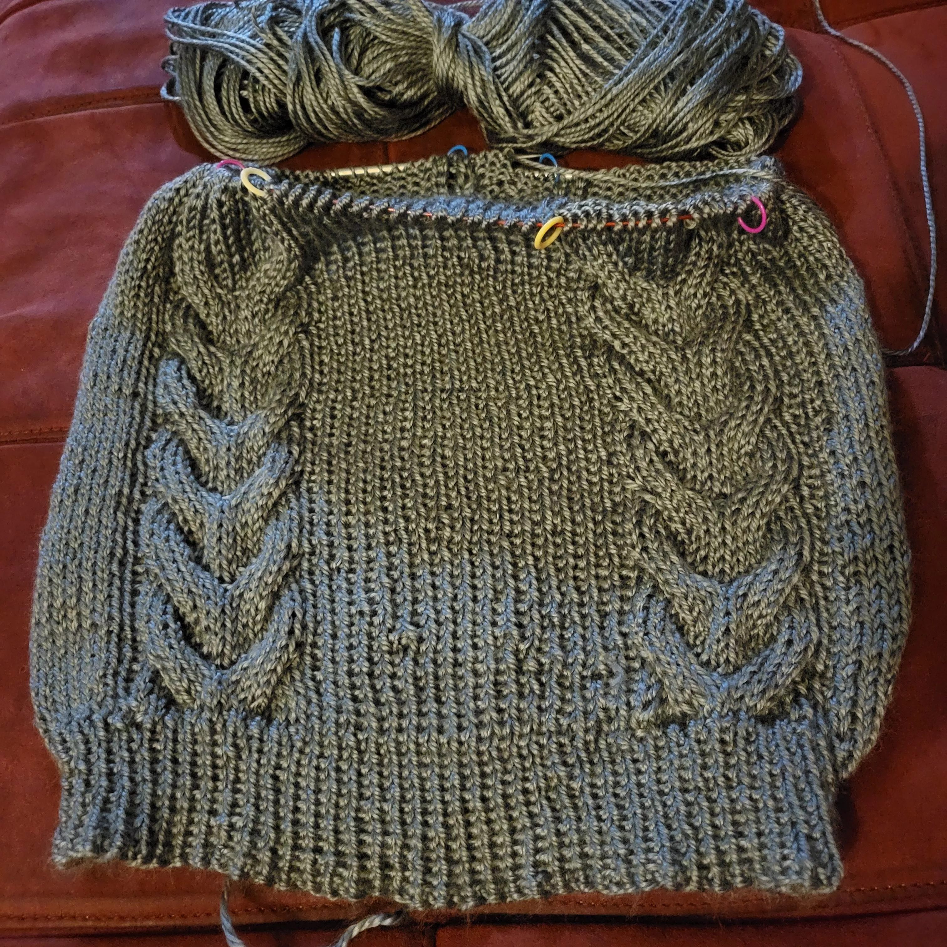 I know this is not the point of this sub at all but I still want to show off the VKS I'm knitting.