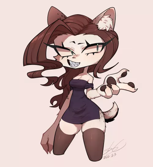 I like drawing furry girl like this