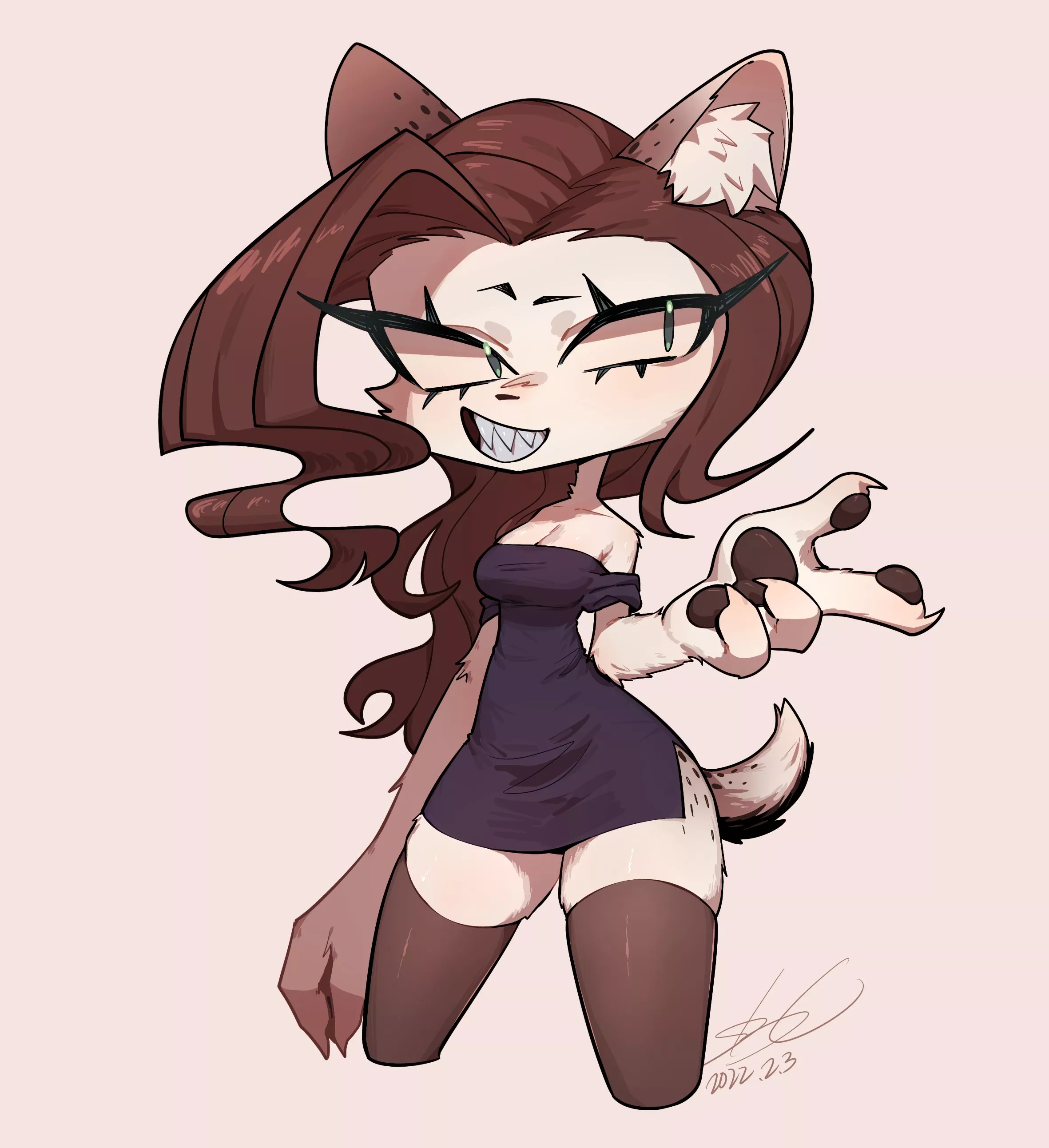 I like drawing furry girl like this