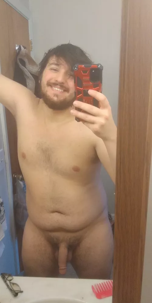 I like to blow-dry my hair after a shower. Now all I need is a blow job 😘