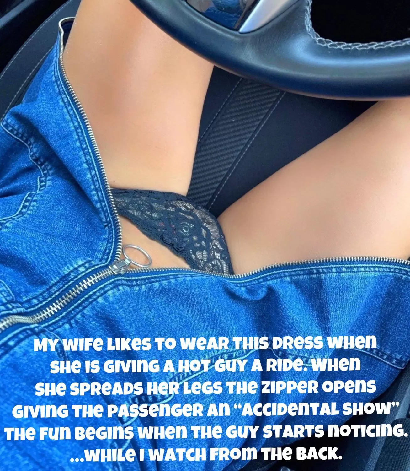I like to ride in the back to give my wife’s passengers more “leg room”… I like to ride in the back to give my wife’s passengers more “leg room”…