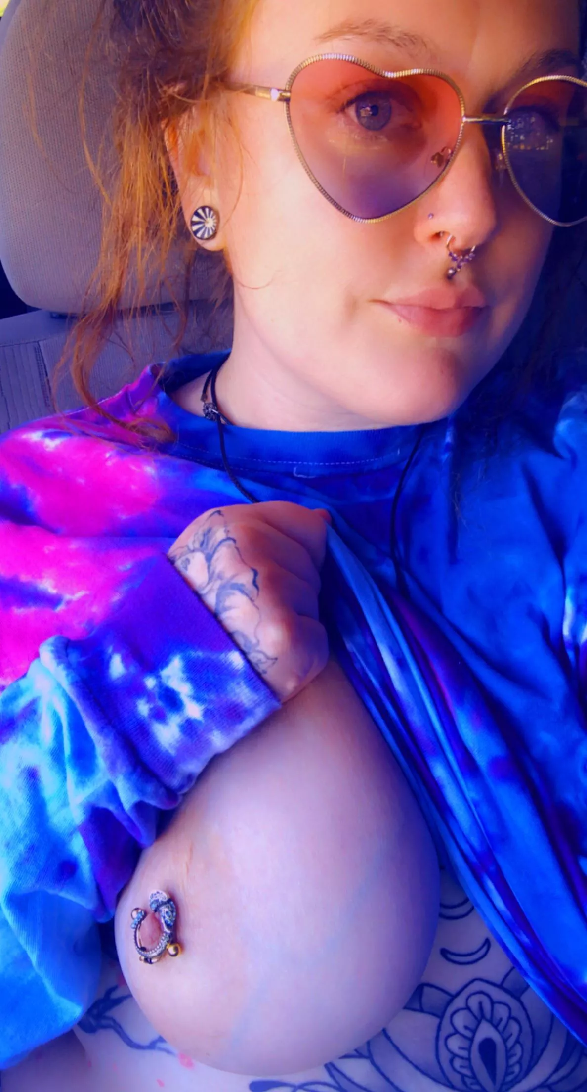 I love flashing my big areolas in public I love flashing my big areolas in public