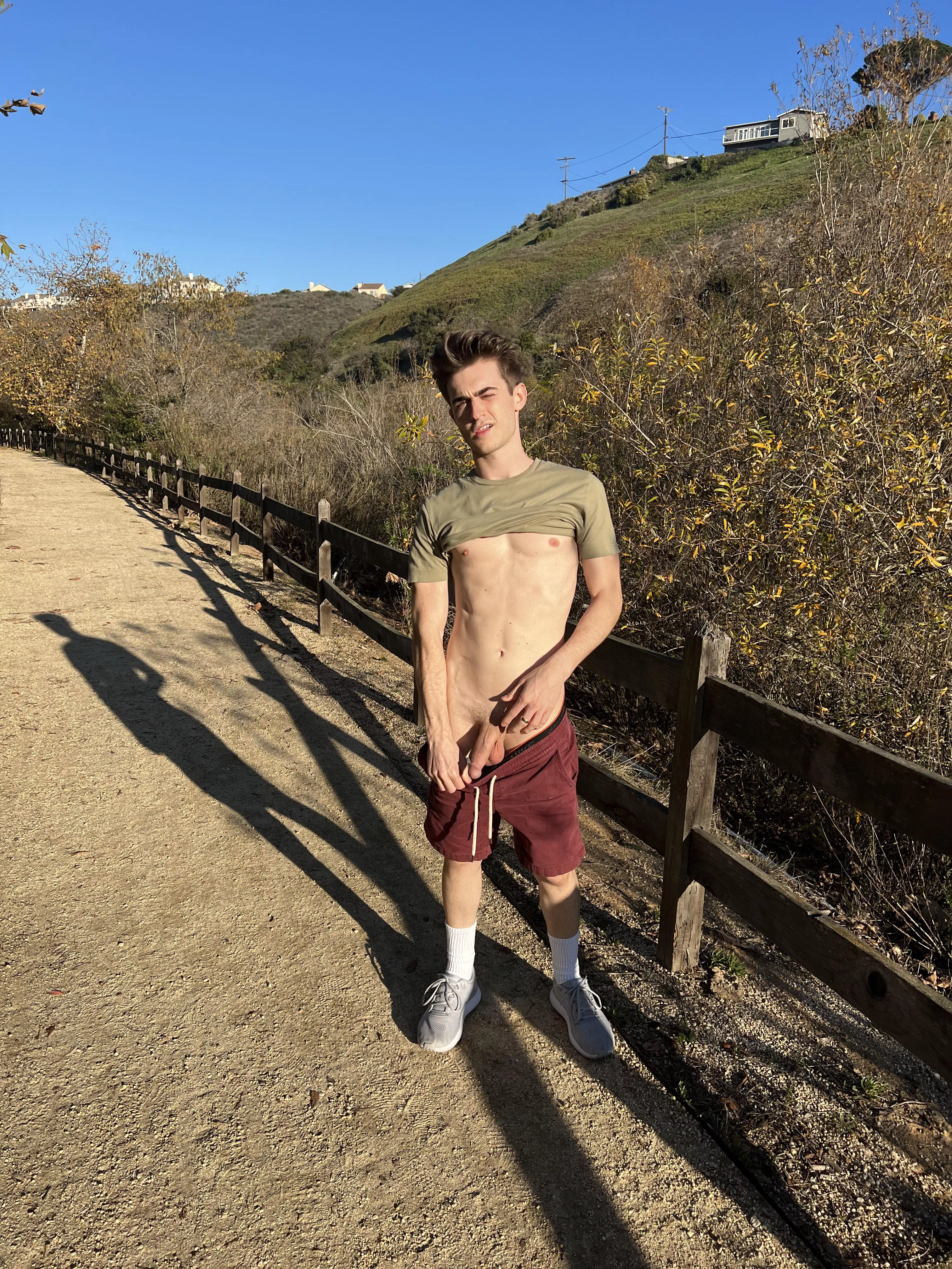 I love pulling my dick out on a hike