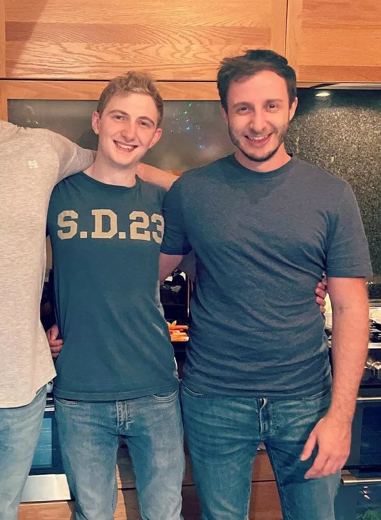 I love the contrast between my muscle bf and my skinny body!