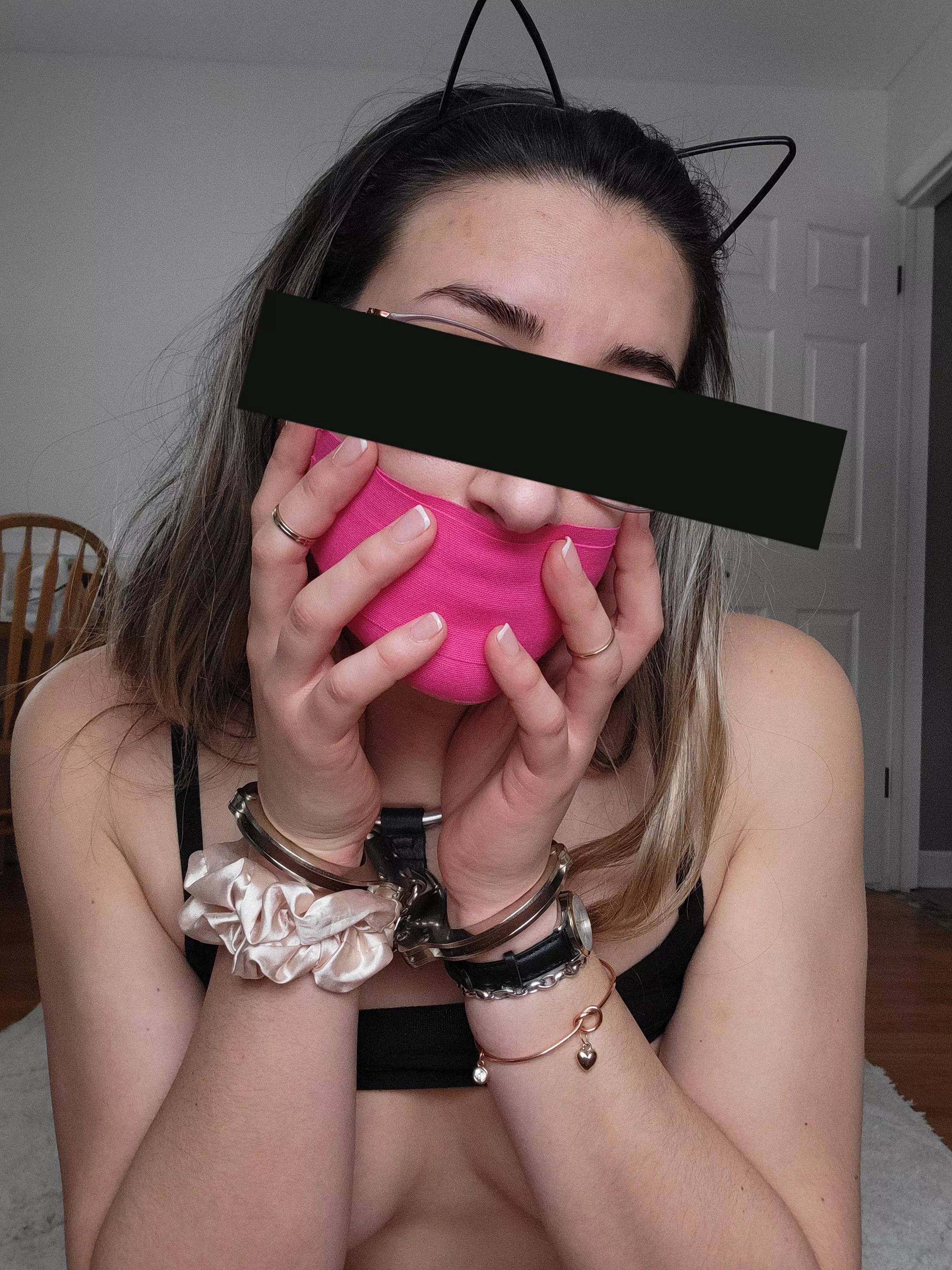 I love the feel of imprinted lips under a tape gag