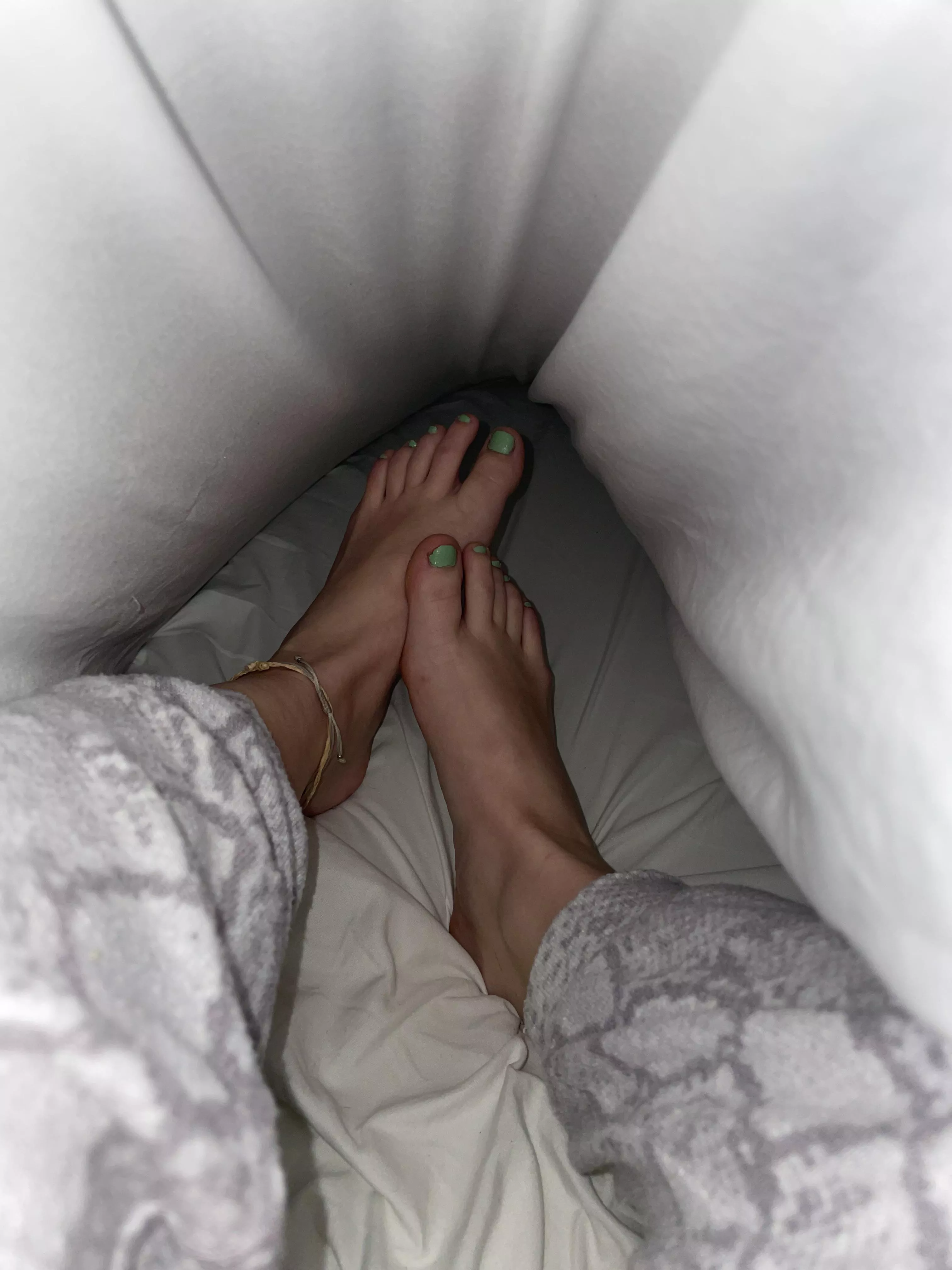 I love the way my feet feel in the sheets