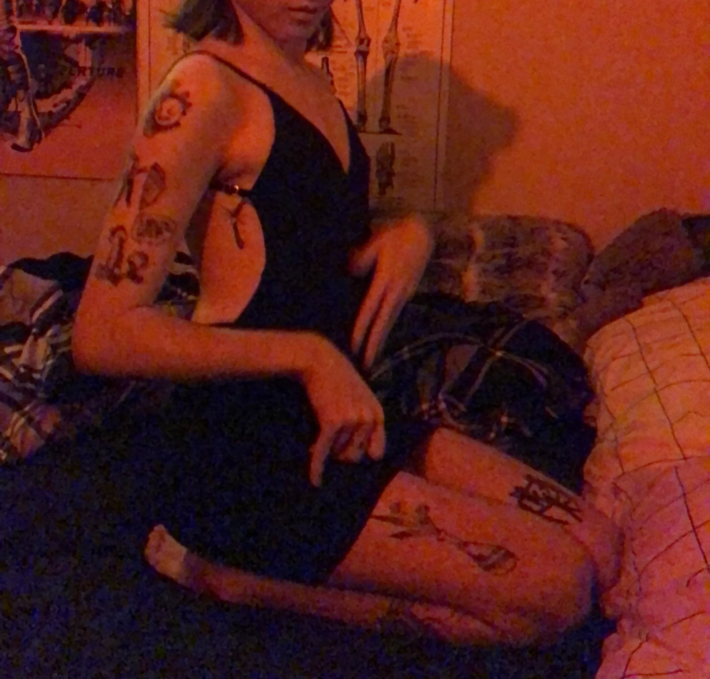 i love wearing dresses bc it shows off all my tattoos :)