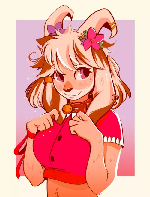 I made a little goat girl... 💕 [Commissions Open!]