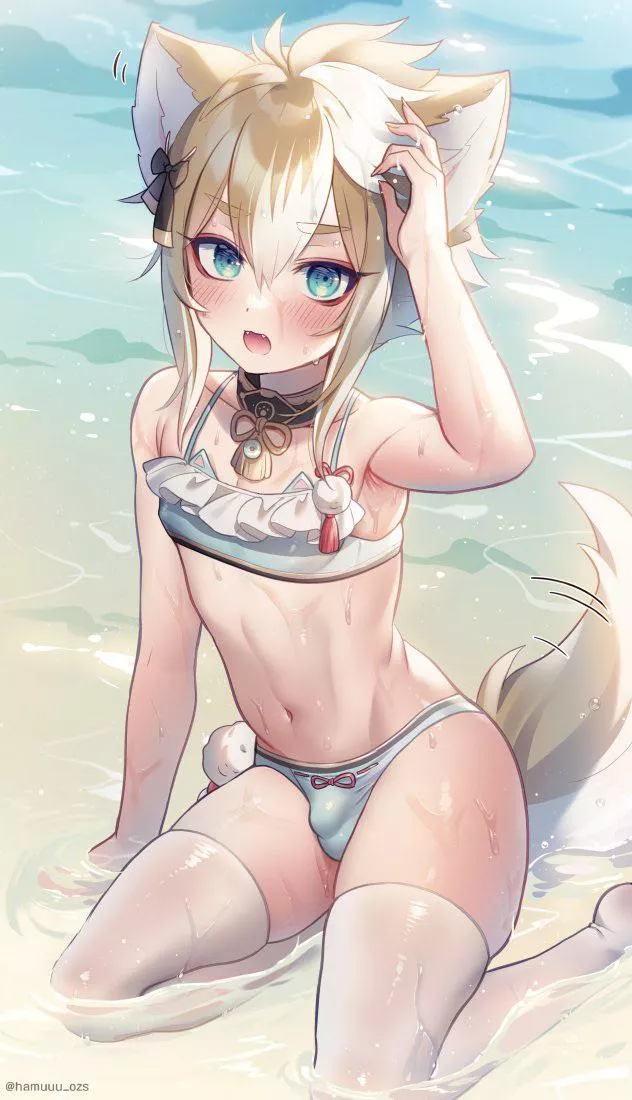 I need a swimsuit like this, it’s so cute!!~❤️