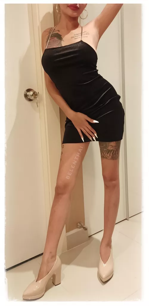 I put my black dress on today