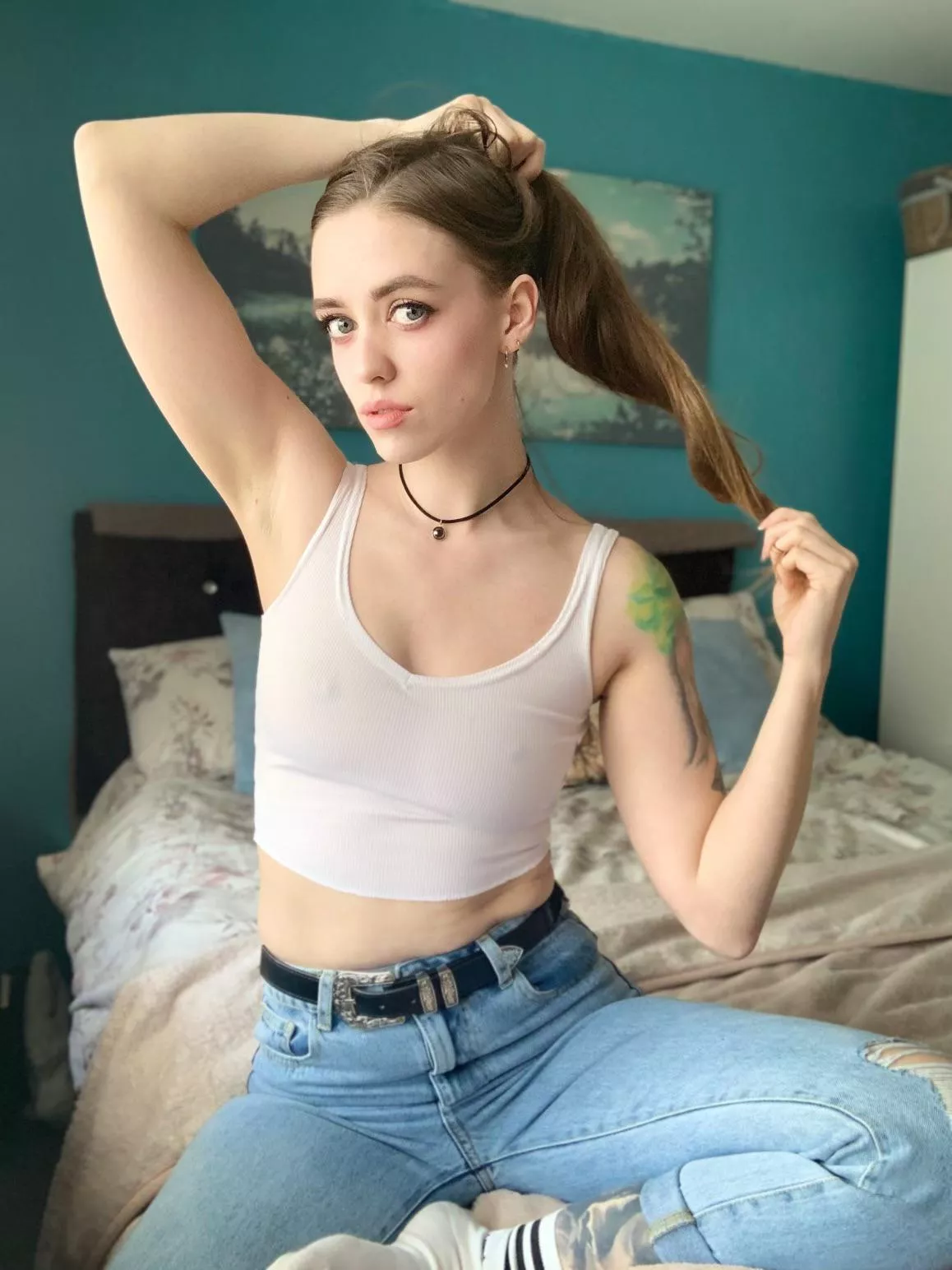 I rarely wear a bra under a white top