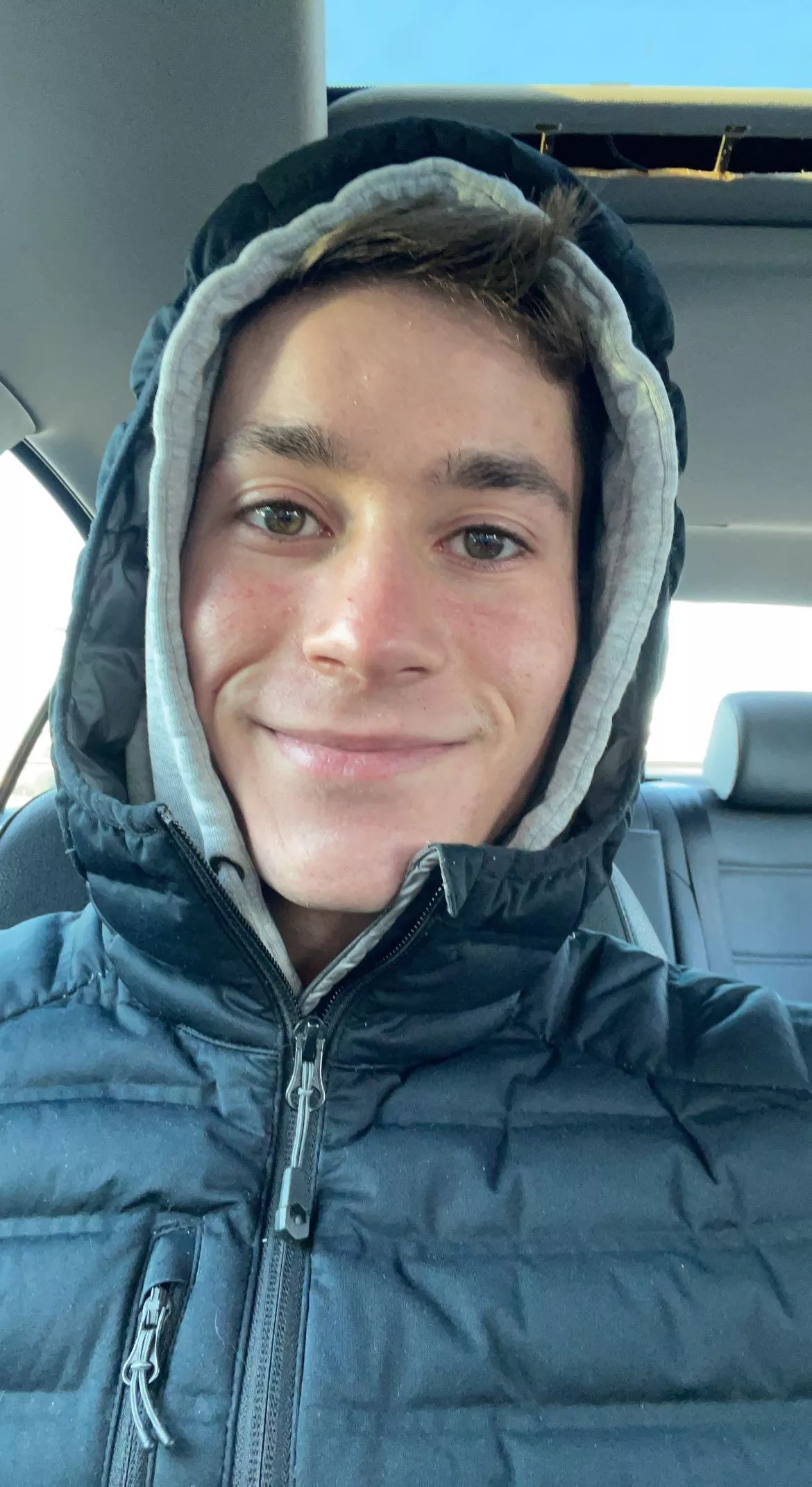 I realized my jacket matches my car seats