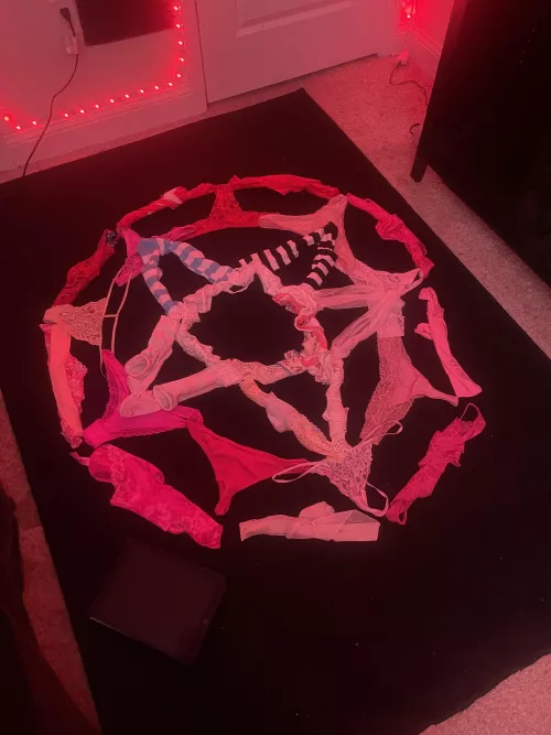 I re-made the femboy summoning circle, pics in it to come later (with props this time 😋)