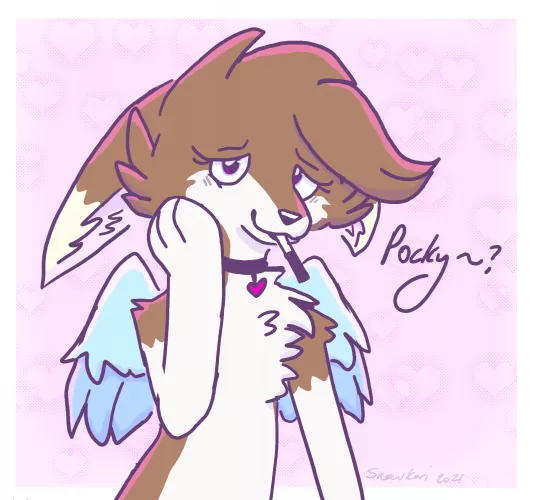 I think it was pocky day the other day, so I did some art for it uwu