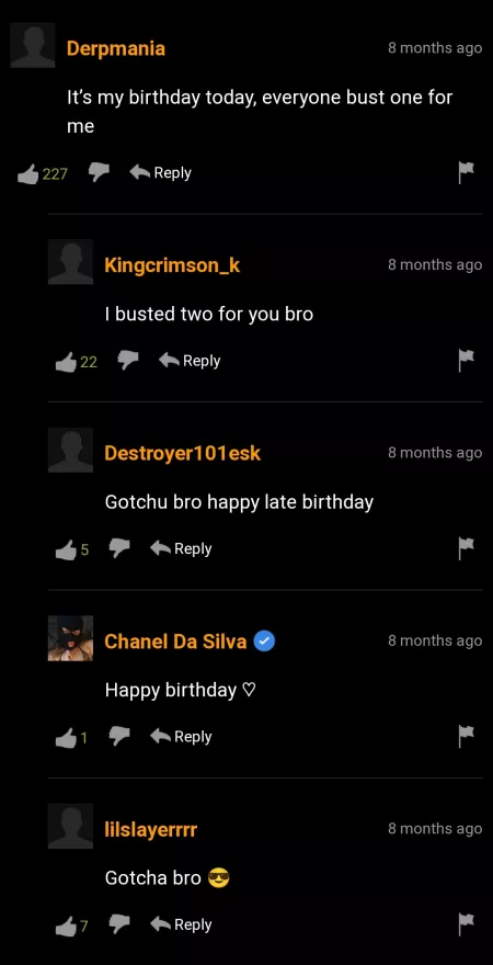 I thoroughly enjoyed busting to this man's birthday