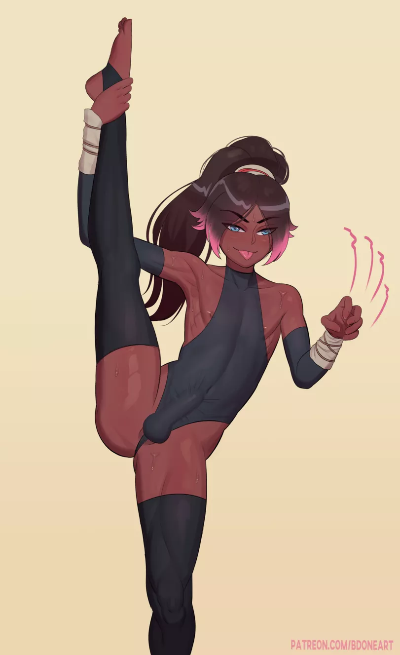 I usually wear shorts over my tights at the gym, today I took them off and felt as exposed as this 😋