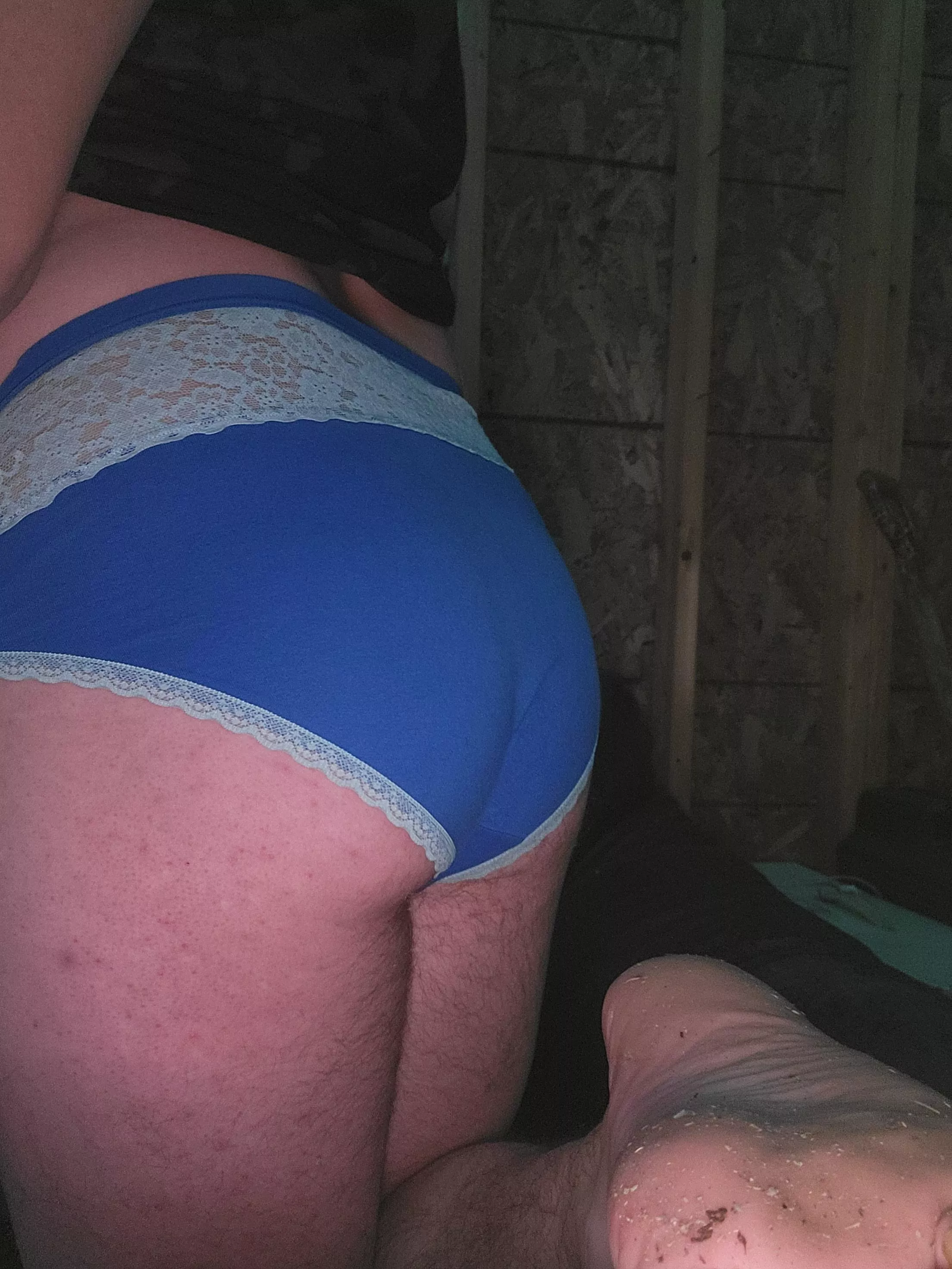 I want a girl to give me a wedgie in my wife's panties