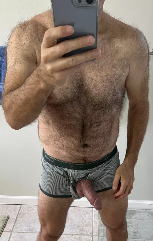 I wanted to share my chest hair and thick cock