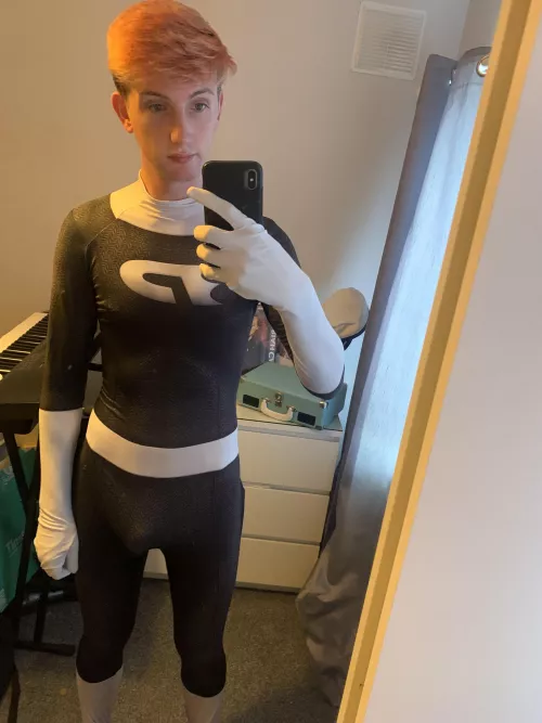 I was Danny Phantom for Halloween (and couldn’t hide the bulge 😅)