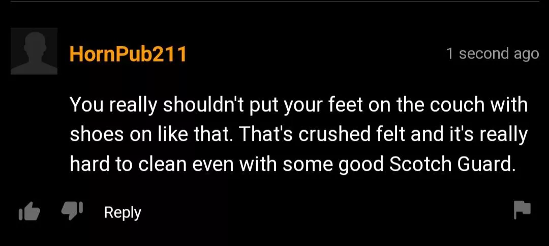 Id be more worried about the cum all over the couch.