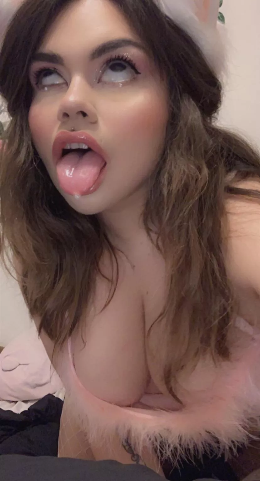 I’d beg for your cum like a good kitten should