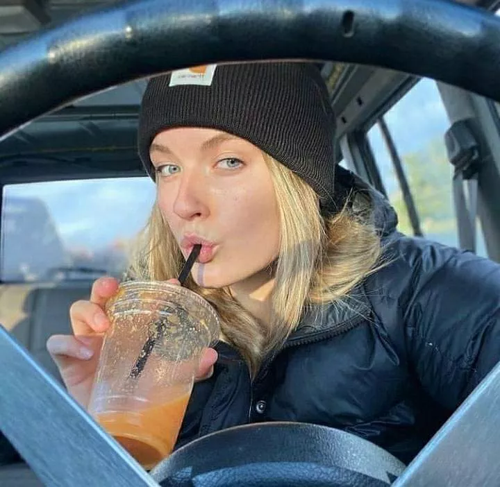 I'd like to be the man in the car behind her