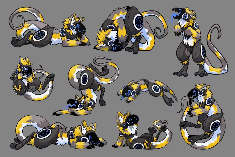 I’d like to introduce my goofy protogen, Rivet (OC)