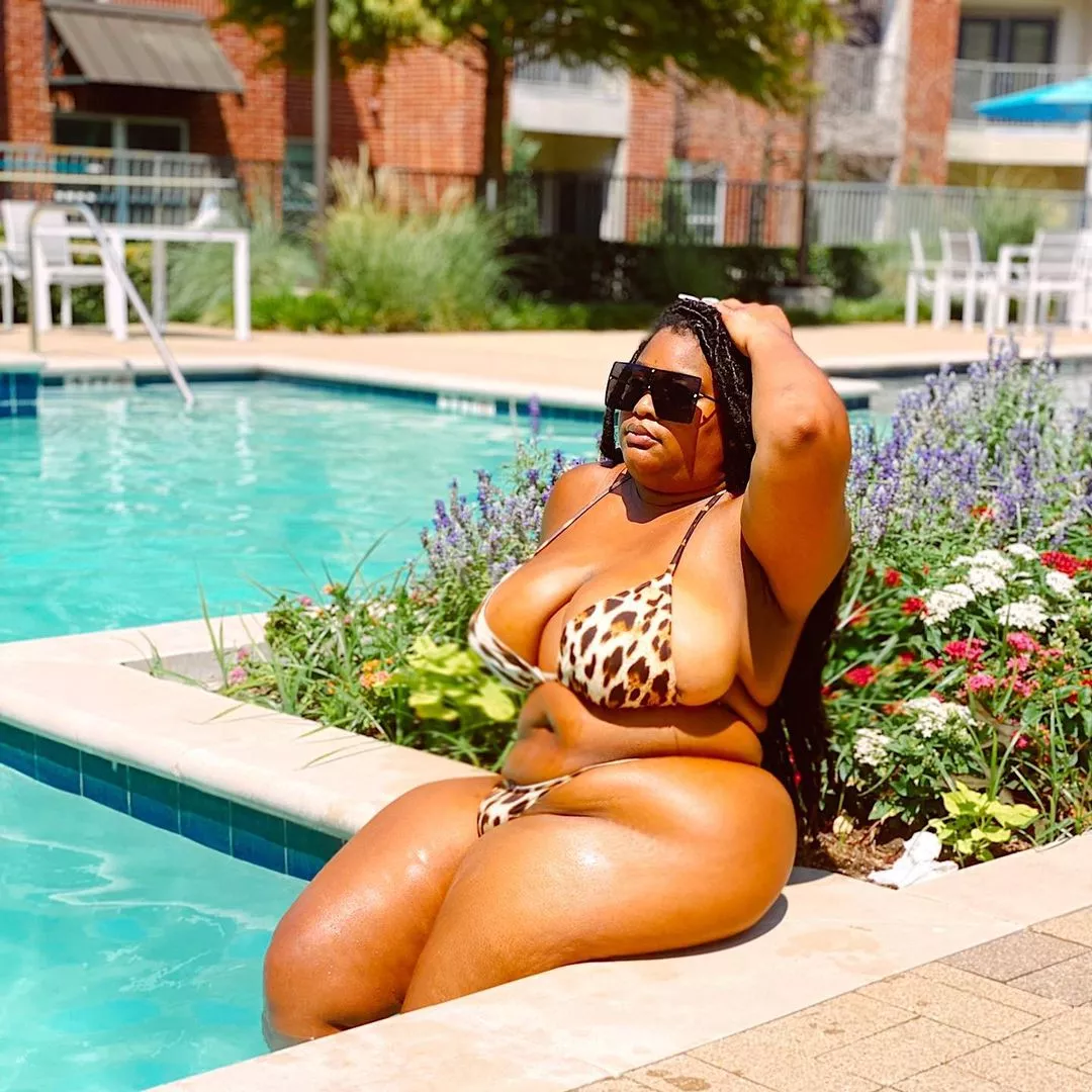 I'd probably fall in the water if I saw her at the pool