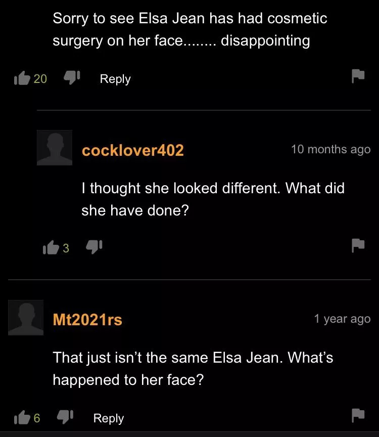 If anyone’s seen Elsa’s old face ,some ppl are looking for it