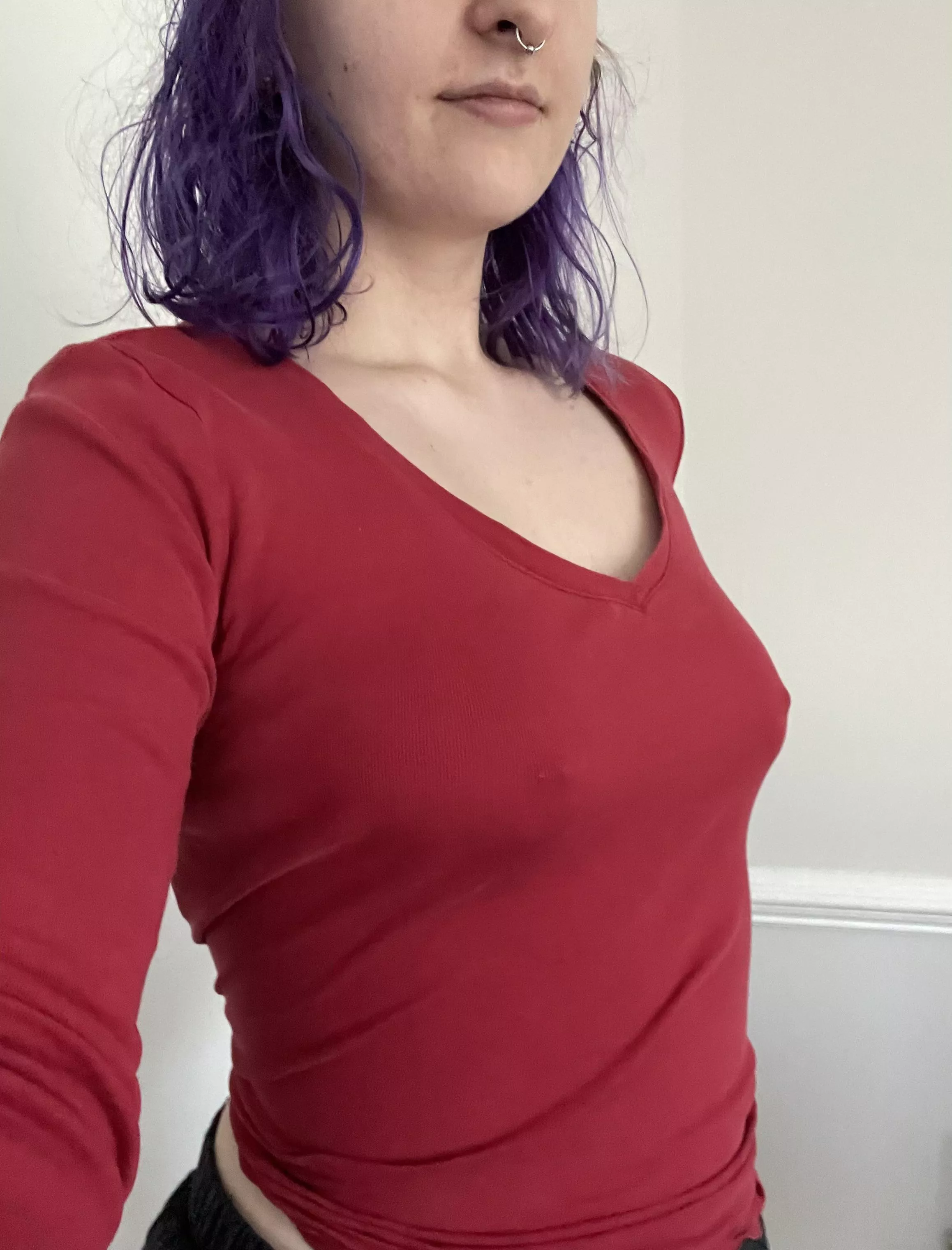 If I wore a bra I couldn’t show off my piercings!