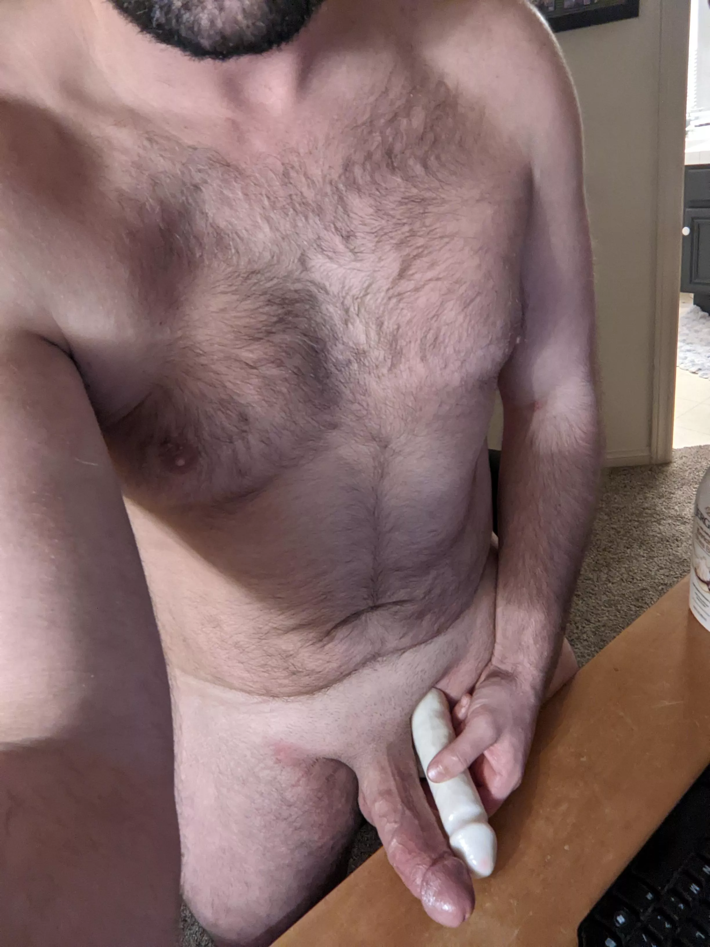 If this was a real cock along side mine would you rub us both..? (M)