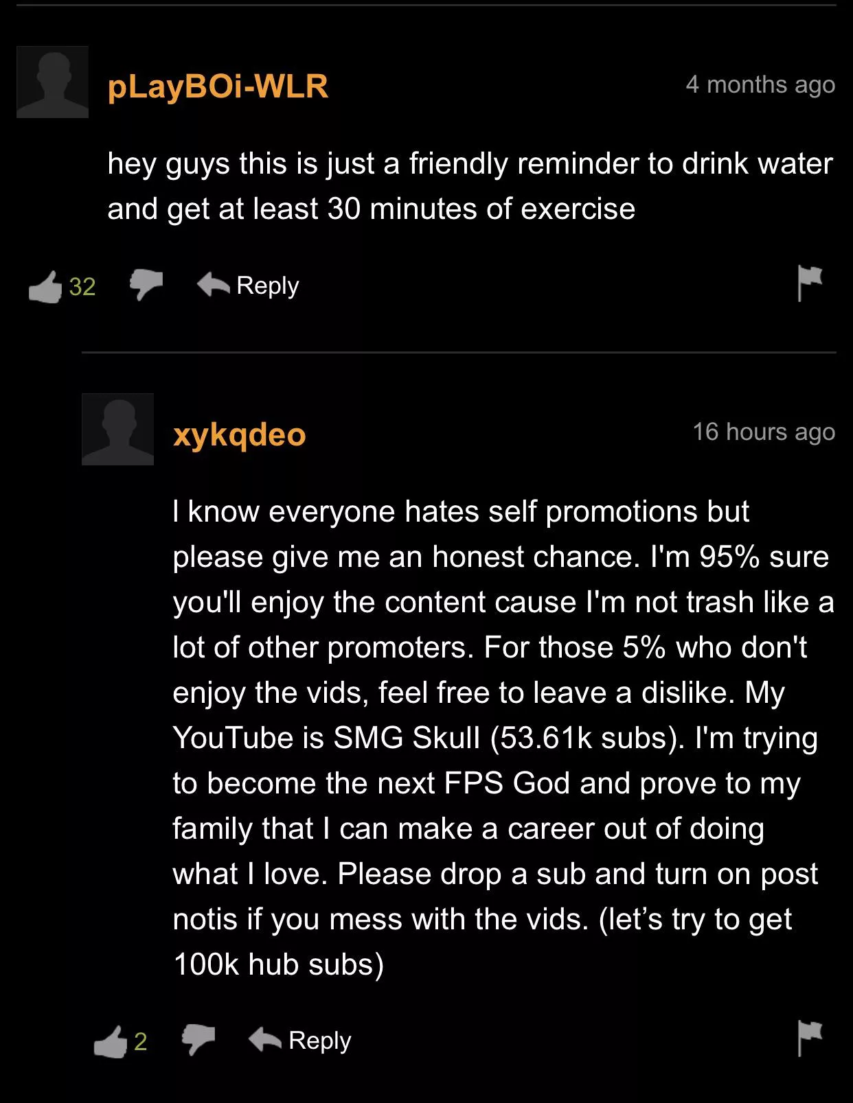 If we subscribe to him maybe he’ll stop If we subscribe to him maybe he’ll stop