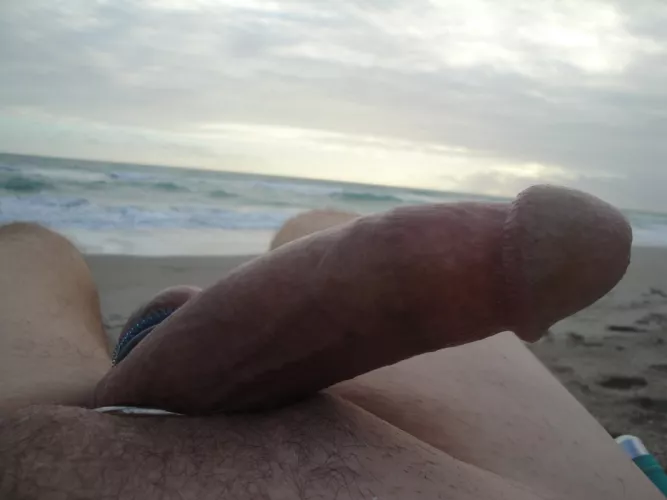 ⬆ If You Would Enjoy Being NUDE and HARD at the Beach Right Now!