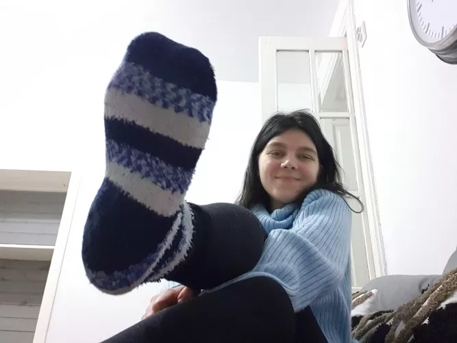 I'll let you touch my fuzzy socks:))