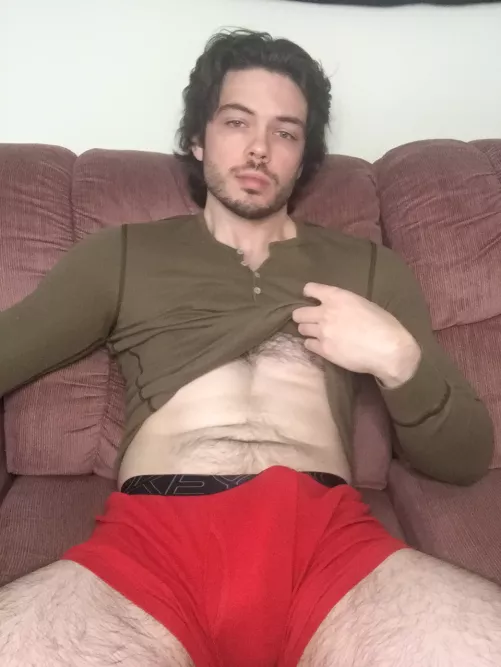 I'll take off my shirt, you take off my boxers. Deal?