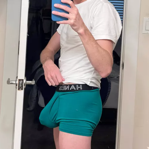 I’m a fan of the new Hanes Total Support Pouch trunks. You?