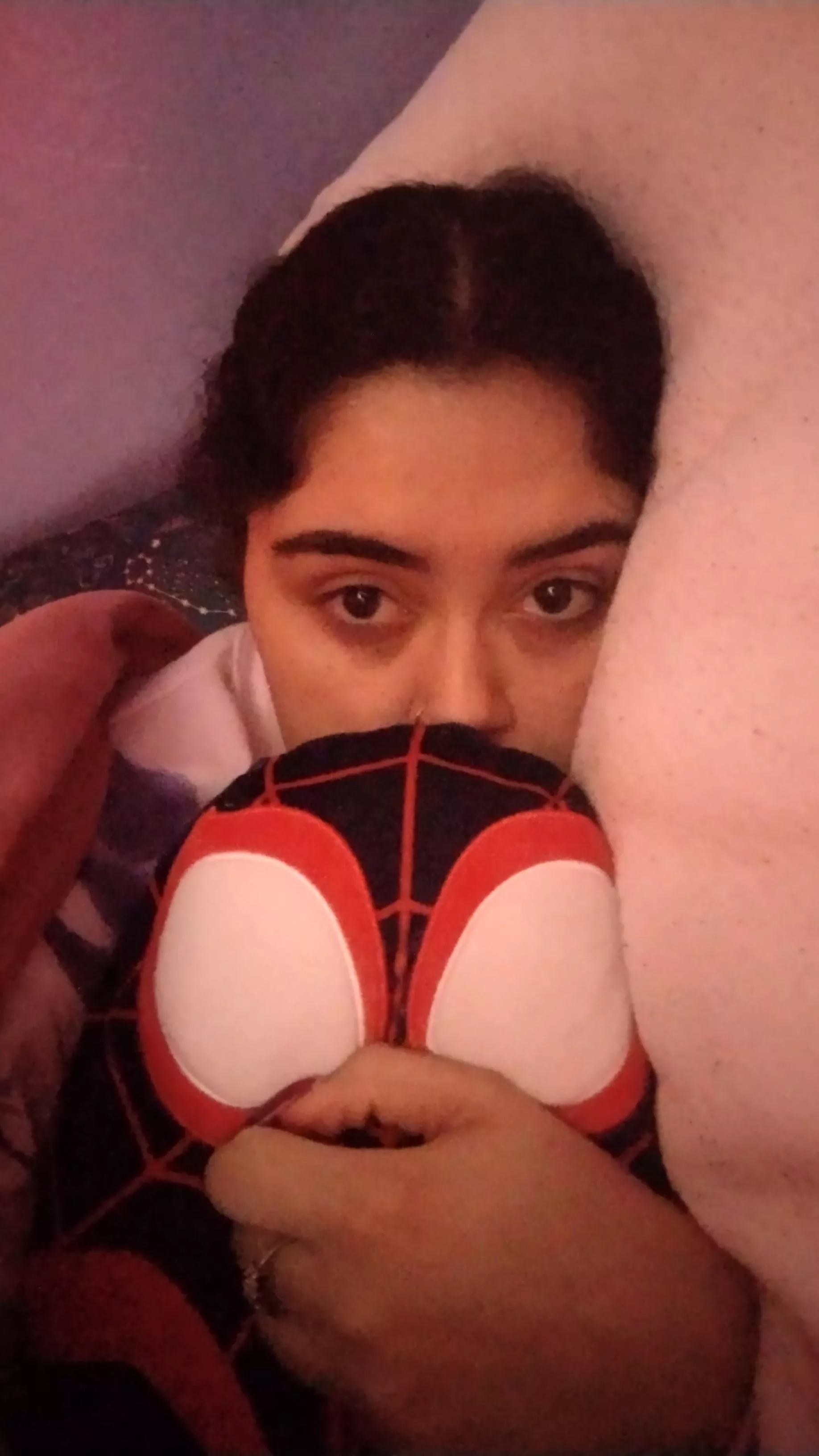 i'm feeling under the weather so staying in my bed with my plushie 🥺